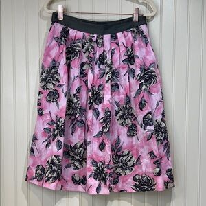 NWT Anthropologie Odille floral pink rose skirt